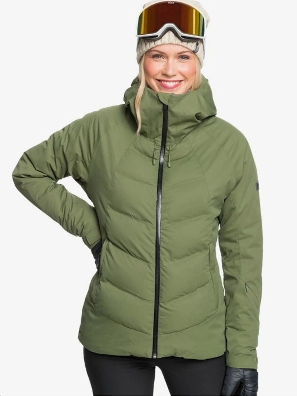 Roxy Dusk Jacket Ski/Snowboard Winter Jacket - Bronze Green XL